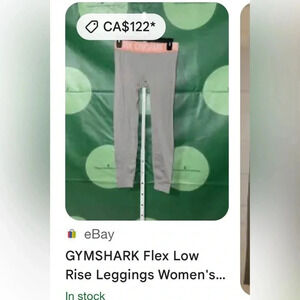 Gymshark legging, women  XS. Cropped , Capri , gym, workout. Grey ,peach,logo